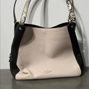Kate Spade Black and Cream Shoulder Bag